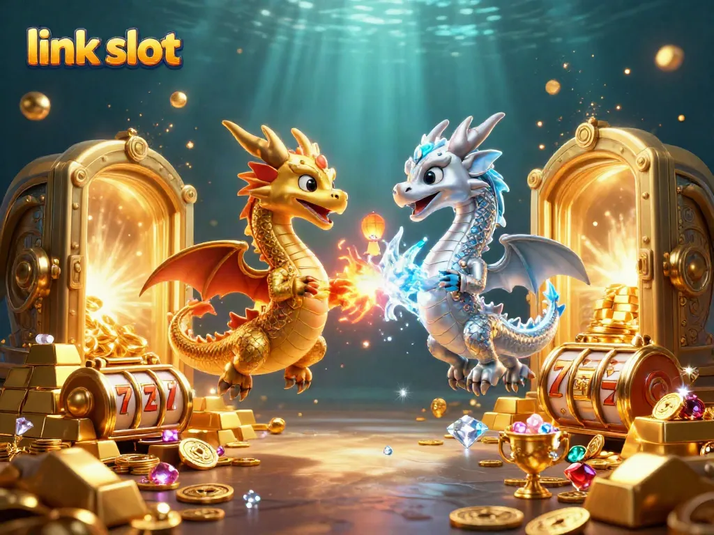 Experience the thrilling action of link slot gaming with vibrant 3D dragons and fine riches.