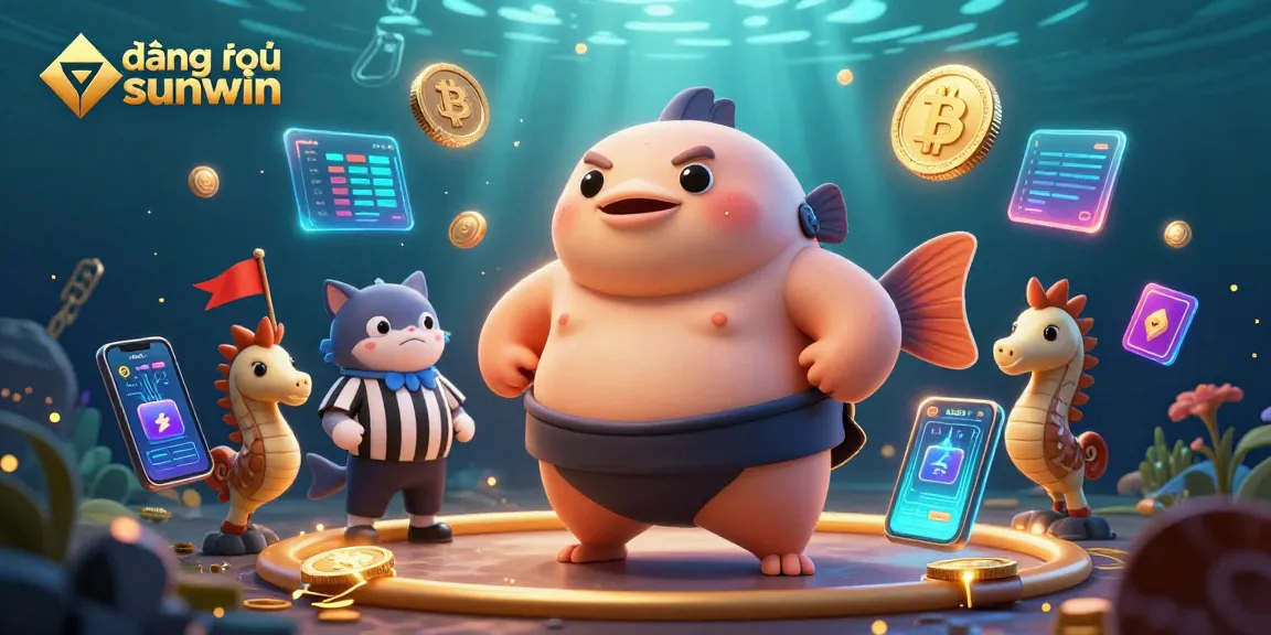 Experience đăng nhập sunwin with vibrant underwater casino action featuring unique characters and crypto elements.