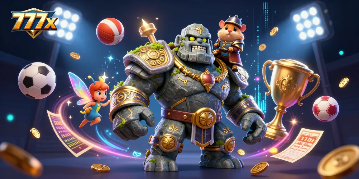 Experience thrilling gameplay with 777x in this vibrant casino scene featuring dynamic characters and game elements.