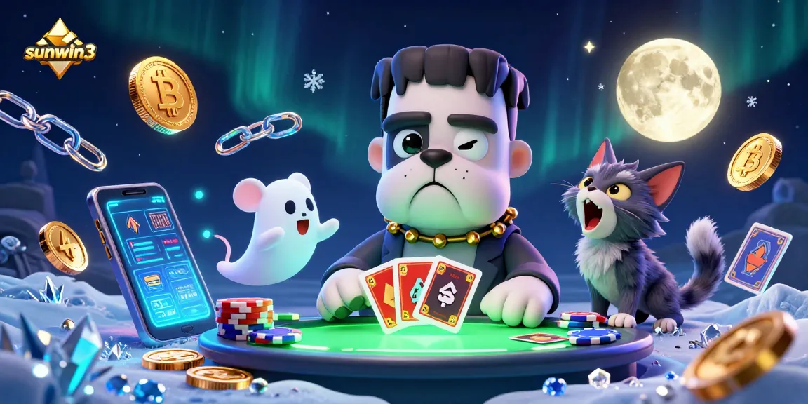 Experience thrilling gameplay with sunwin3 featuring a lively 3D cartoon scene full of energy and crypto elements.
